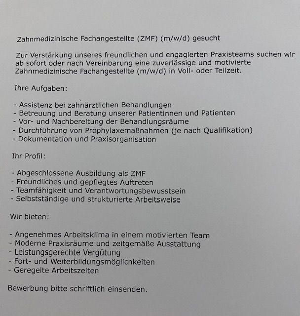 Stellenanzeige